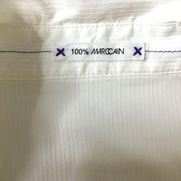 MARC CAIN Women White Sculptural Tunic Shirt Dress Jacket Tailored Minimalist M - Picture 10 of 13